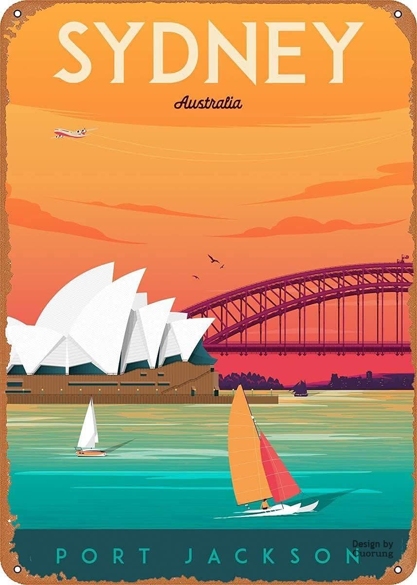 Home Bar Sydney - Placa de Metal Decorativa para Man