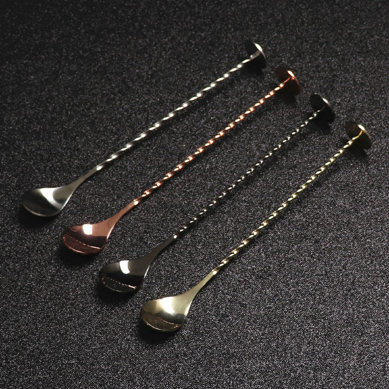 Bar Spoon Twisted - Barra de coquetel em aço inoxidável,