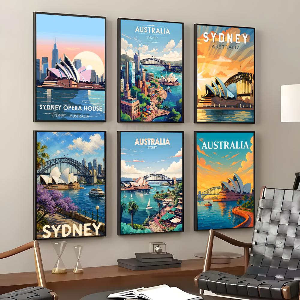 Pôster de Arte de Viagem de Sy - Home Bar Sydney avaliação e preço