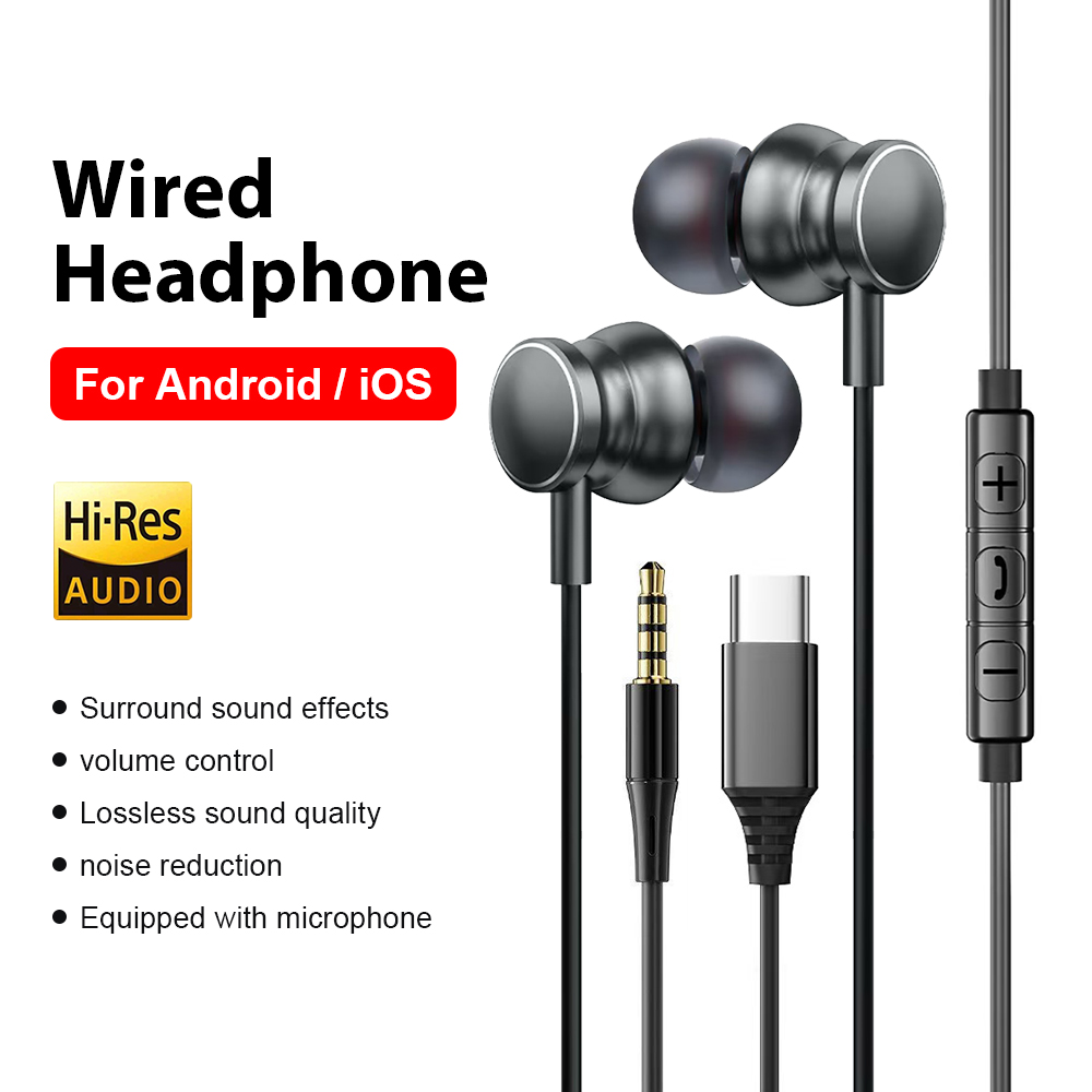 Tipo c com fio fones de ouvido - Home Bar Iphone avaliação e preço
