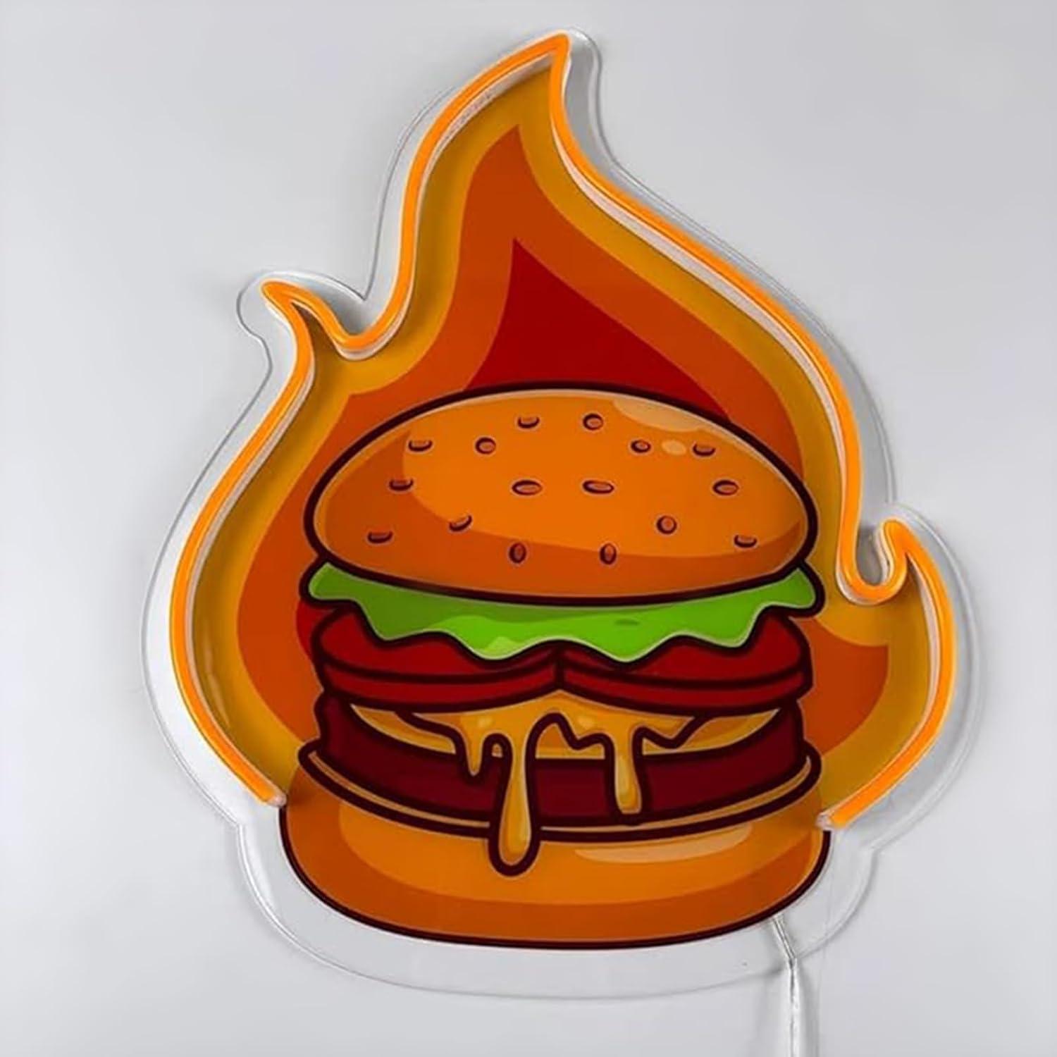 Letreiro Neon LED de Hambúrgue - Home Bar Signs avaliação e preço